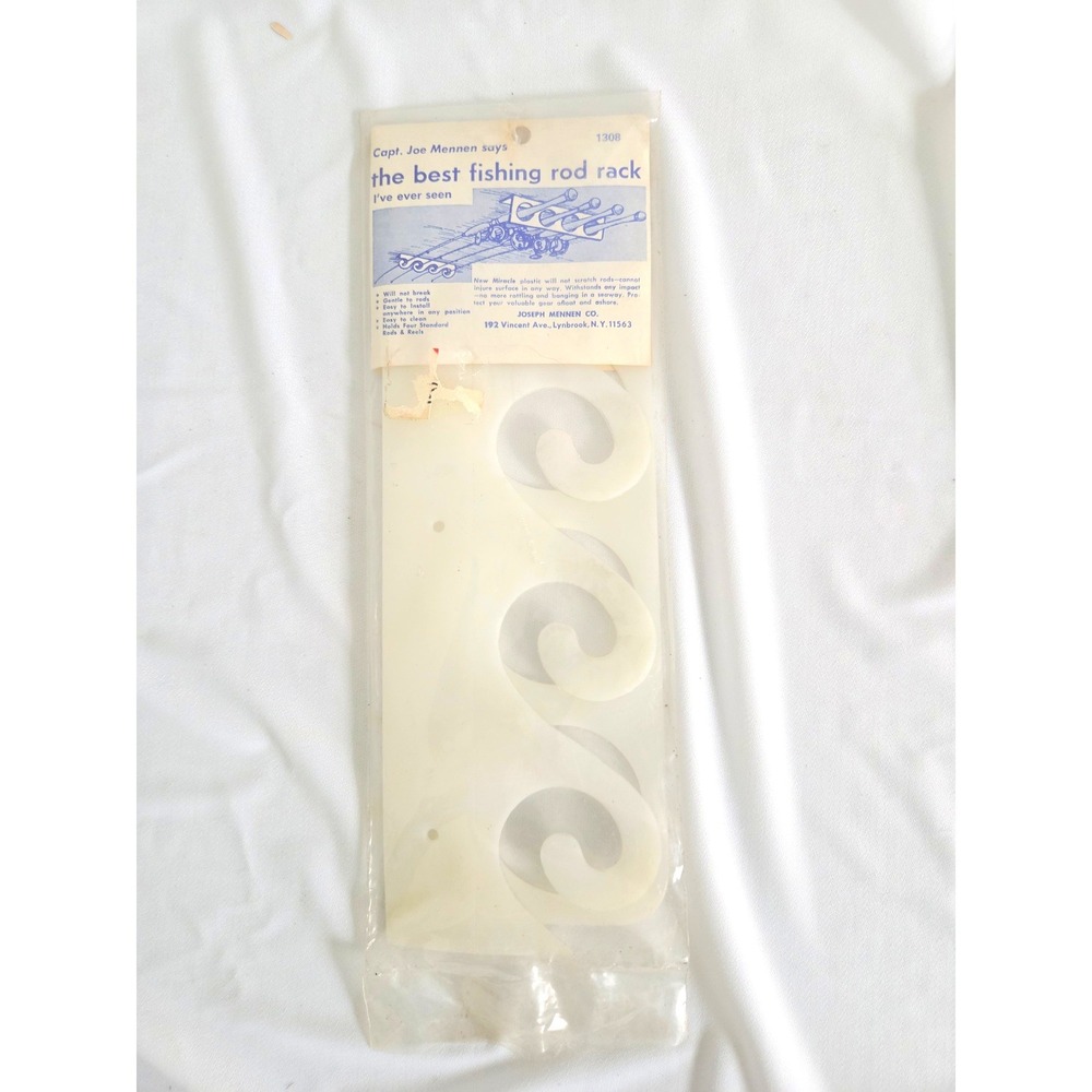 Vintage Capt. Joe Mennen Fishing Rod Rack Plastic 4 Rod Holder